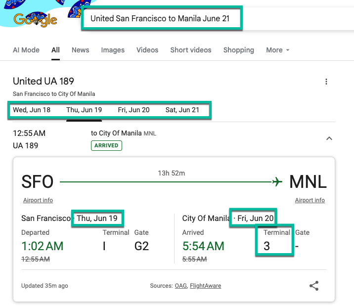 Palawan Flights - Check NAIA airport Terminal
