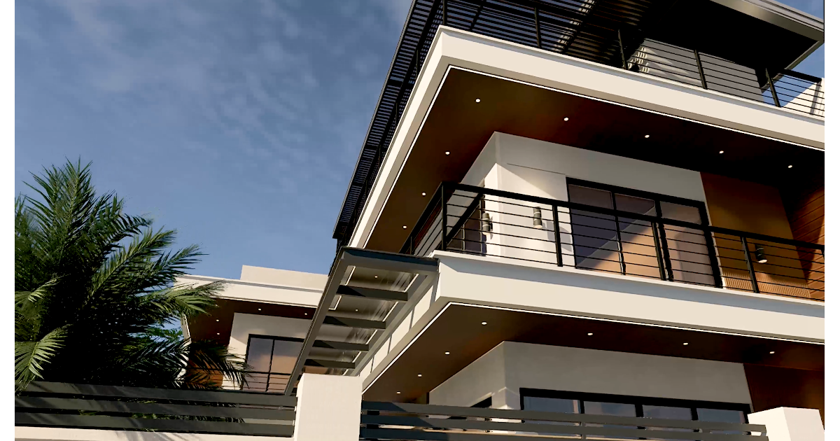 Ocean Dream Villa Palawan exterior with rooftop balcony